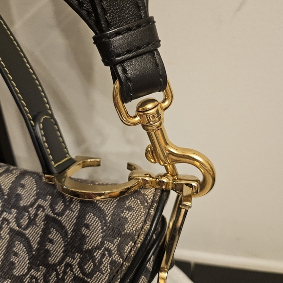 Vintage Dior Saddle Bag John Galliano Era Oblique Canvas - Picture 16 of 16
